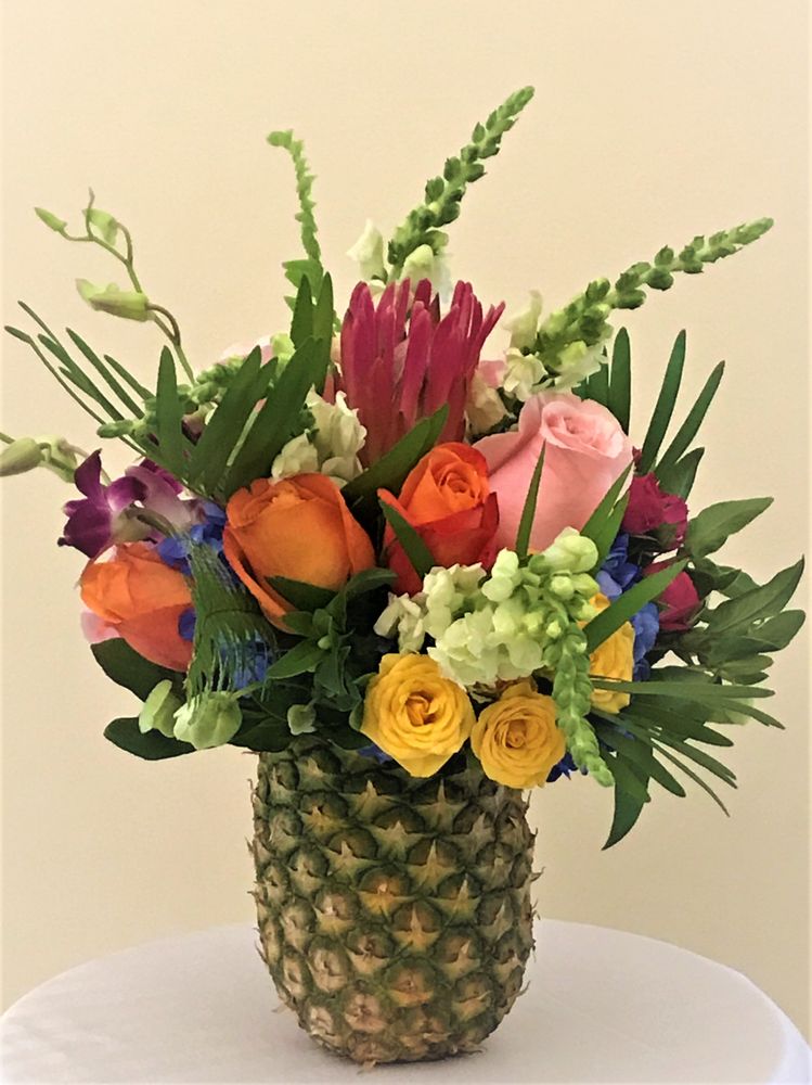 Tropical Bouquet in Pineapple